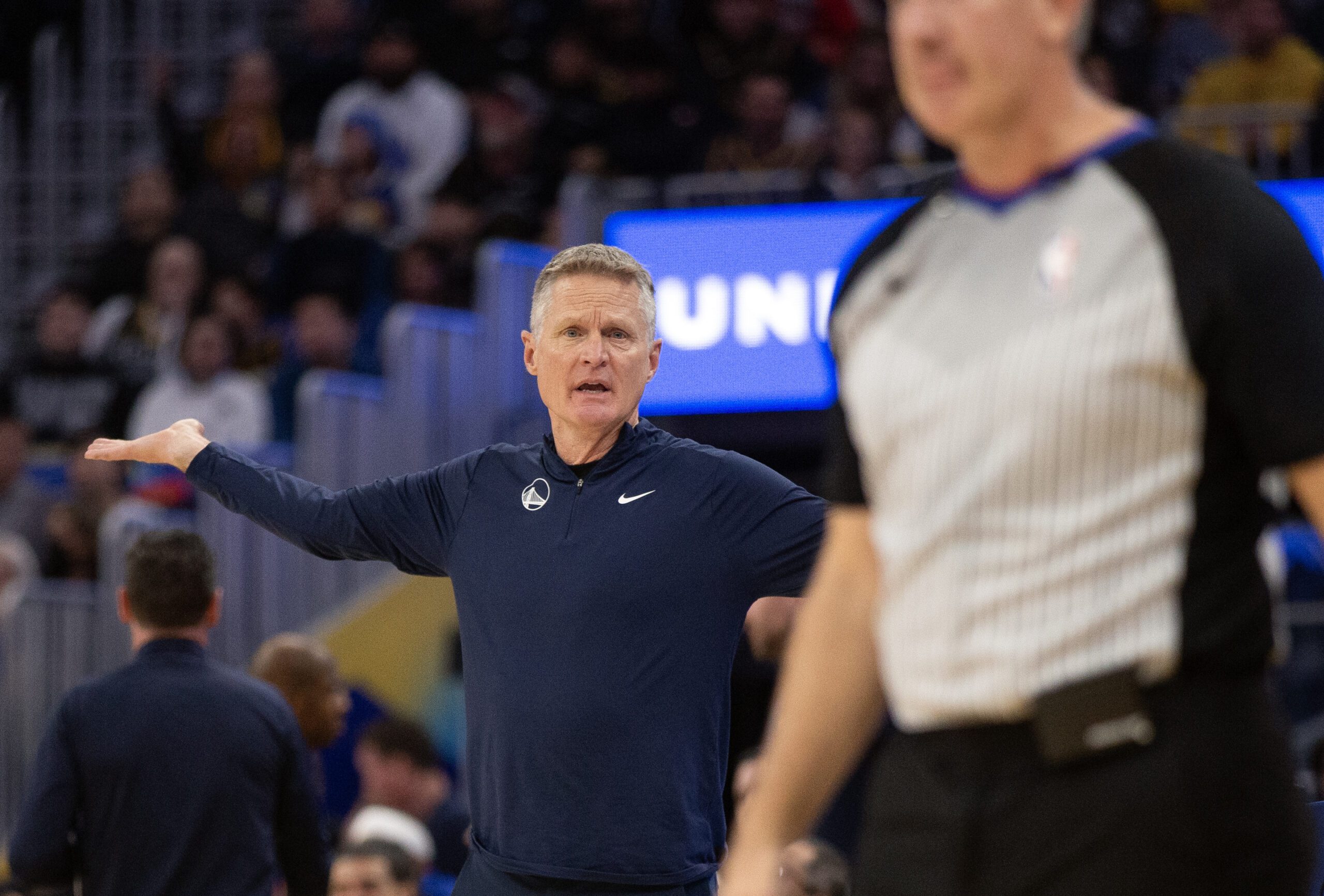 WATCH: Golden State Warriors Fans Savagely Walk Out on Stephen Curry, Dubs Amid Raptors Blowout 3 Golden State Warriors, Jonathan Kuminga, Steve Kerr, Stephen Curry