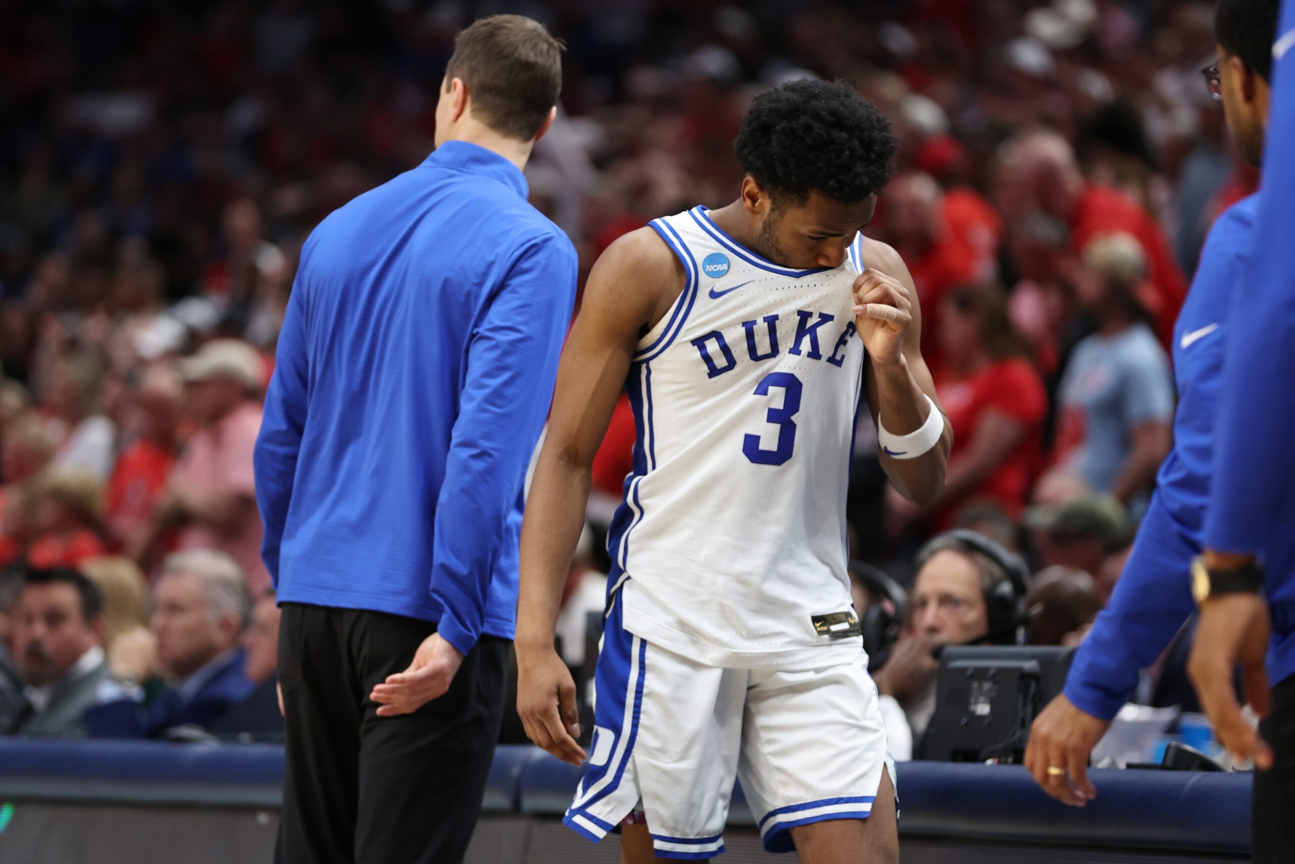 Duke Blue Devils' Jared McCain's Reaction to Brutal 76-64 Elite Eight Loss Will Have Fans Tearing Up 2 Duke Blue Devils , NC State Wolfpack