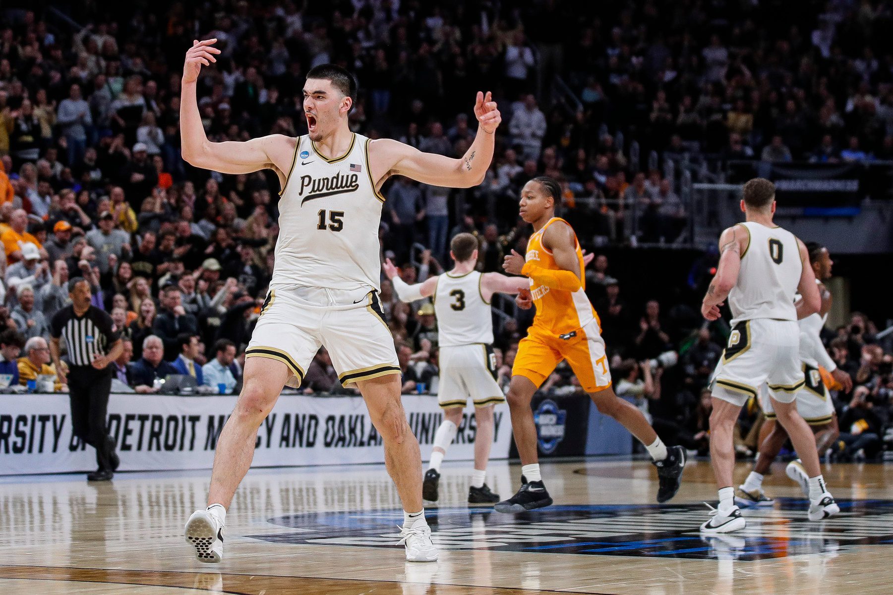 Purdue Boilermakers' Zach Edey Gets Enormous Compliment From Boston Celtics' Kristaps Porzingis 2 Purdue Boilermakers, Zach Edey