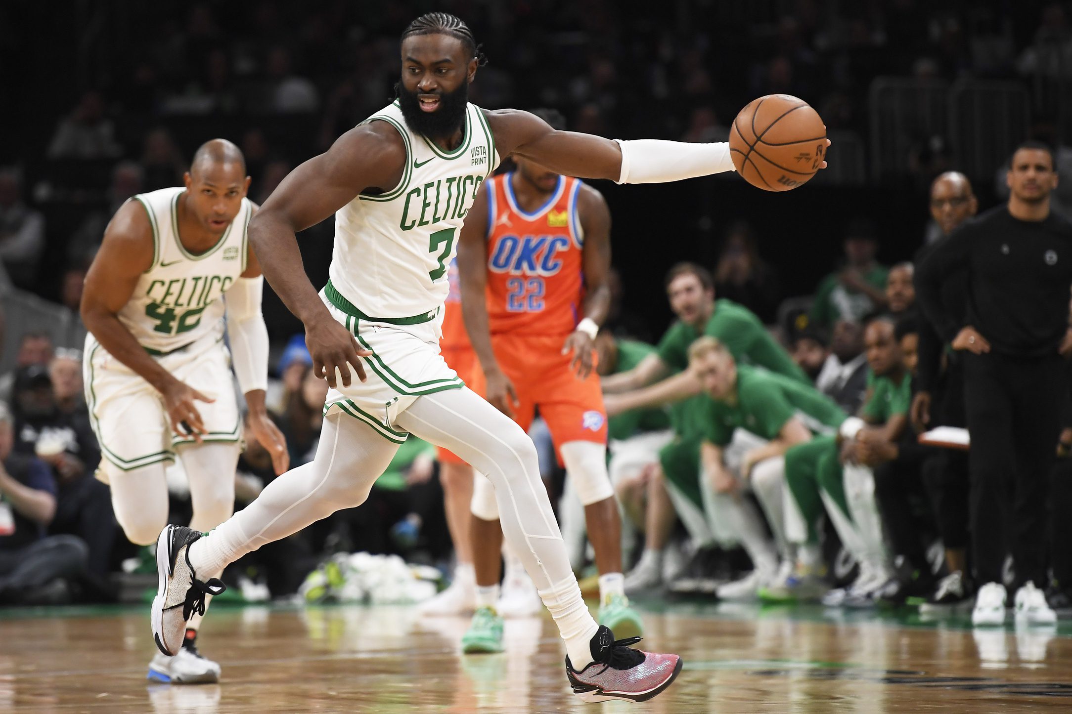 Former Boston Celtics 3-Time Slam Dunk Champion Guard on Why He is Doubtful About Them Winning it All: 'I Just Have No Faith in Them' 2 Boston Celtics, Jaylen Brown