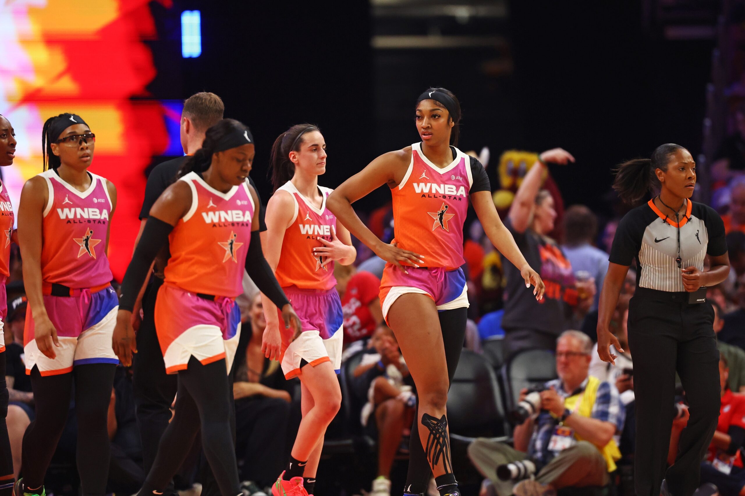 LOOK: Caitlin Clark Asks Teammate To Throw T-Shirt To A Bucks Fan's Face 4 WNBA, Caitlin Clark, Angel Reese