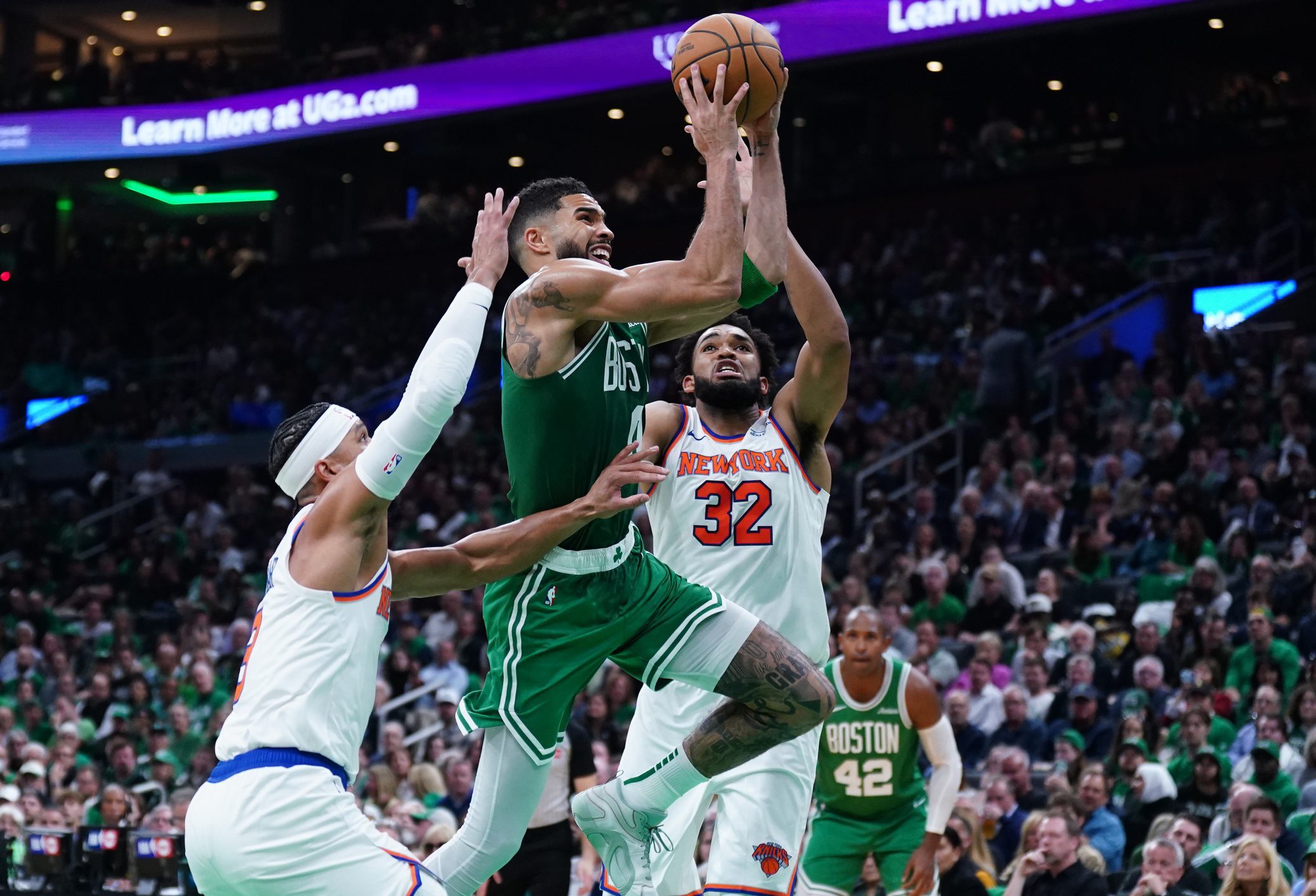 Boston Celtics Might Be Forced to Break Up Their Current Core This Offseason, Per 1 Insider 3 New York Knicks, Karl-Anthony Towns, Boston Celtics