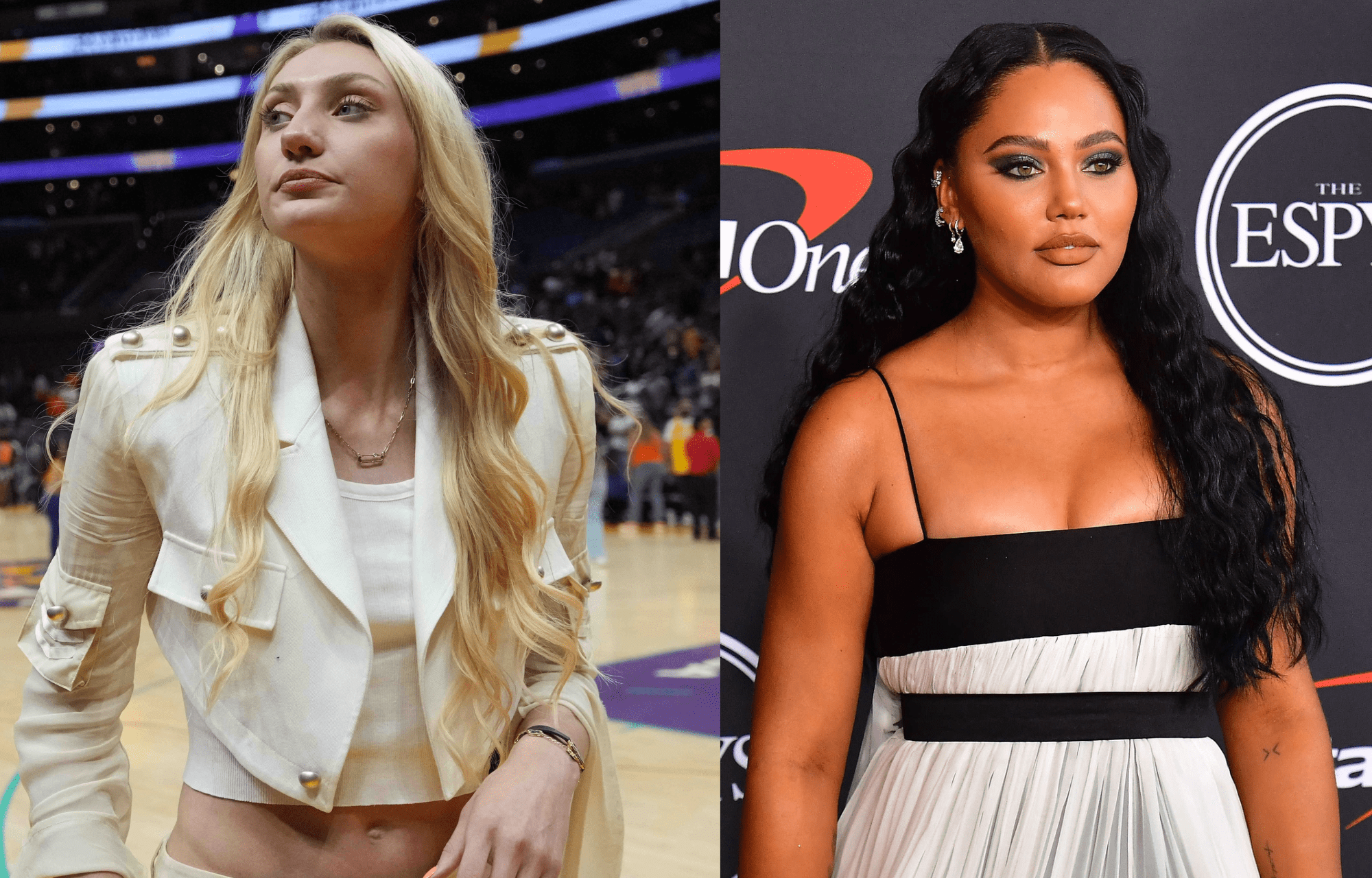 "Robust, Full And Exciting Life": Cameron Brink's Black Heart Photo Dump Gets Ayesha Curry's Reaction 1 Cameron Brink (left) and Ayesha Curry (right). Photo credits: Imagn images