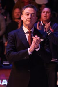 St. John's Red Storm: A Surging Dark Horse and Elite Eight Contender for March Madness? 2 Feb 4, 2025; New York, New York, USA; St. John's Red Storm head coach Rick Pitino applauds during the lineup introductions against the Marquette Golden Eagles at Madison Square Garden. Mandatory Credit: Wendell Cruz-Imagn Images