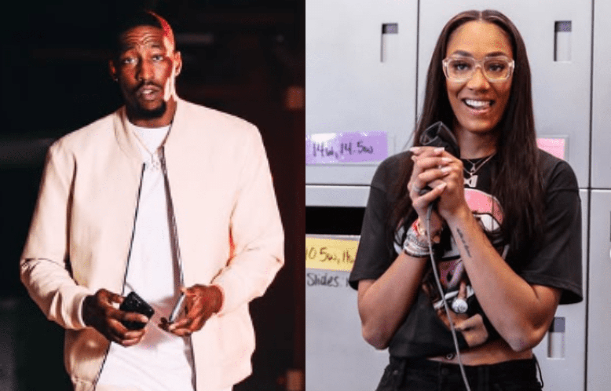 "Didn't Get Them": Bam Adebayo Flirts With A'ja Wilson On Shoe Launch Online Amidst Dating Rumors 1 Miami Heat center Bam Adebayo and Las Vegas Aces star A’ja Wilson. Photo credits: Instagram