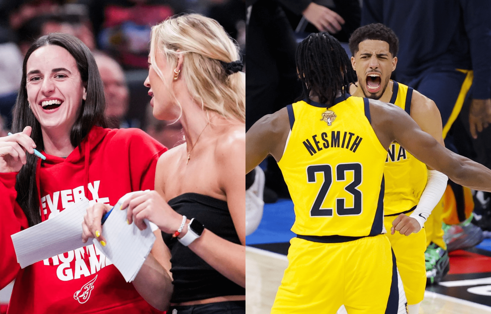 Caitlin Clark, Sophie Cunningham Reacts To Tyrese Haliburton's Game 1 NBA  Finals Heroics