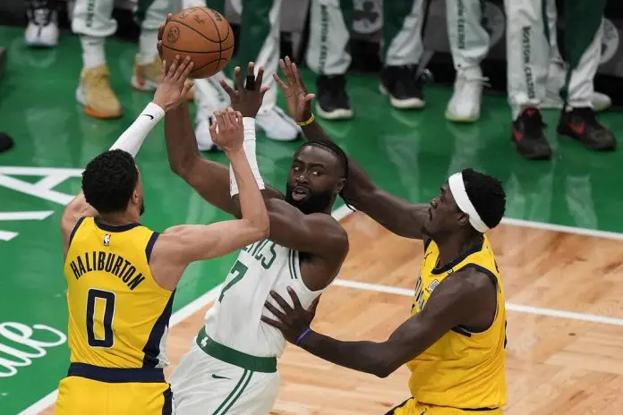 Boston Celtics' Jaylen Brown Shares NSFW Reaction to Indiana Pacers' Insane Game 3 Shooting 2 indiana pacers boston celtics jaylen brown