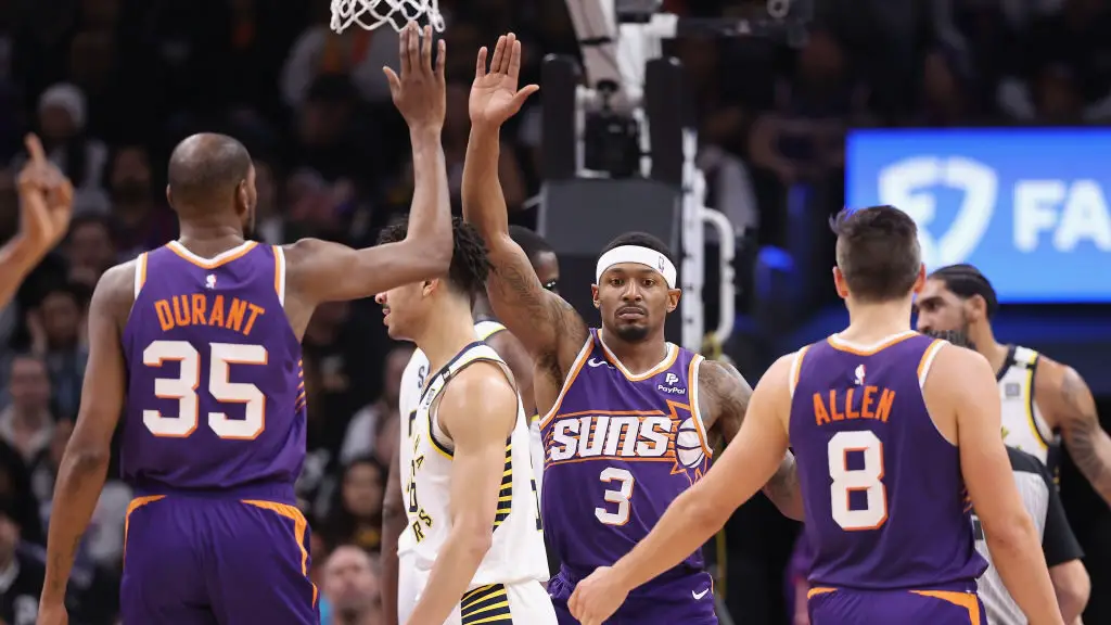 Phoenix Suns: Jusuf Nurkic a Shocking Trade Candidate? 1 Kevin Durant, Bradley Beal, and Grayson Allen of the Phoenix Suns