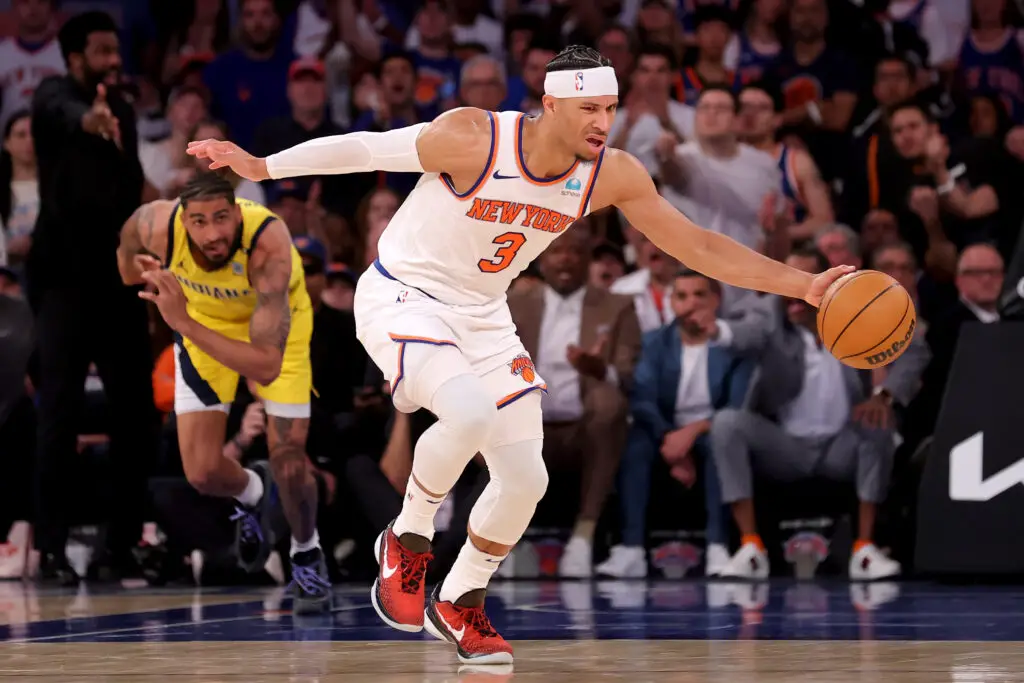 New York Knicks: Josh Hart Flirts With Aviation Sponsor Ahead Of 2024 NBA Cup 1 USATSI 23326897