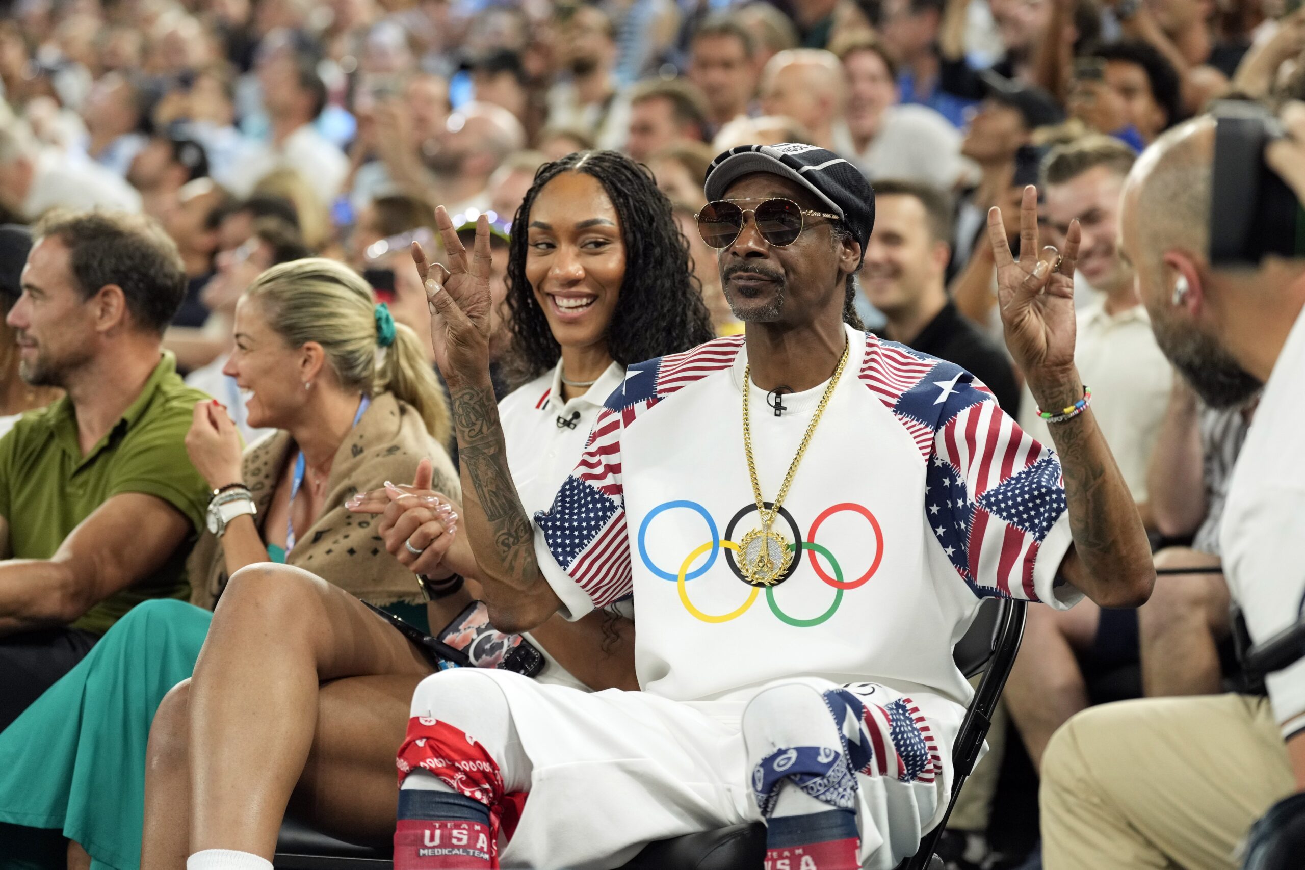 Olympics: A'ja Wilson Absolutely Loves Snoop Dogg Moment During USA vs. Brazil