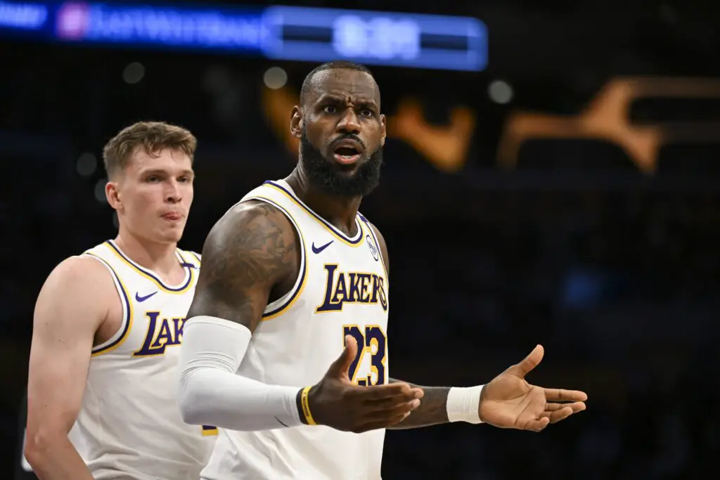 "LeBron Eclipses Aaron Rodgers": Skip Bayless Lashes Out On LeBron James As The Most Overprotected Player In Sports History 2 LeBron James, Dalton Knecht, Los Angeles Lakers