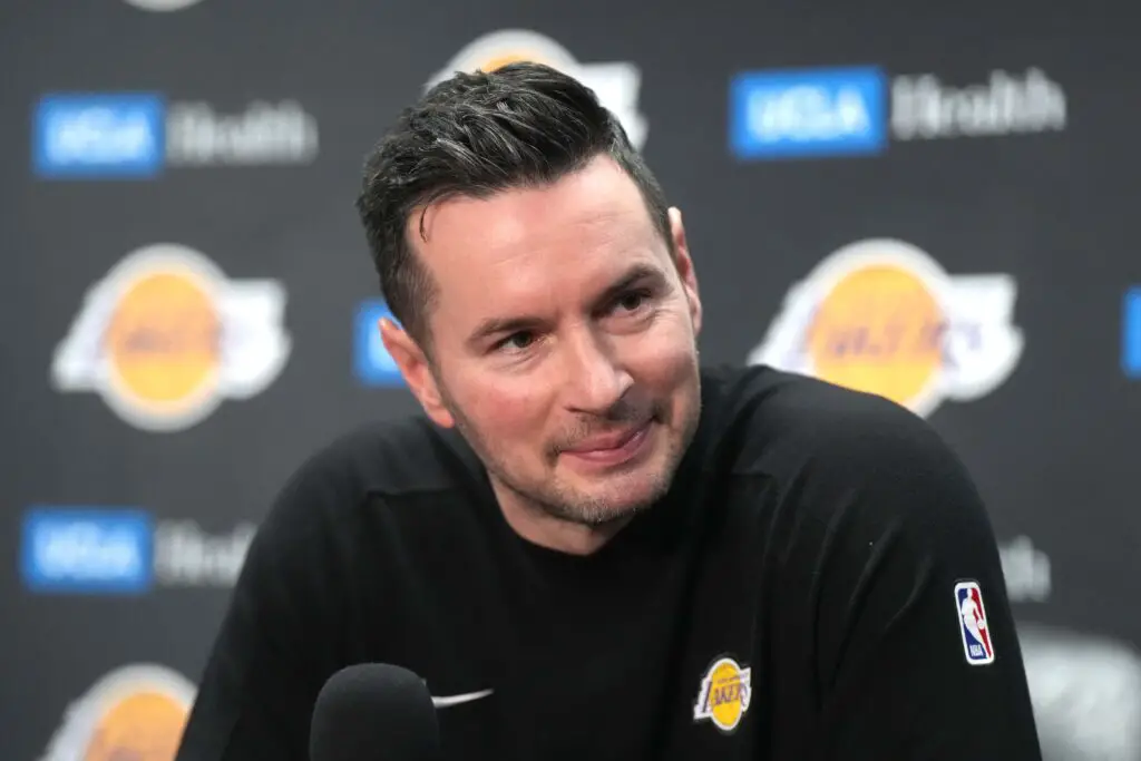 'Playing Harder': Los Angeles Lakers Coach Calls Out Team For Effort Against Wolves 1 Los Angeles Lakers coach JJ Redick at a press conference at the Crypto.com Arena.