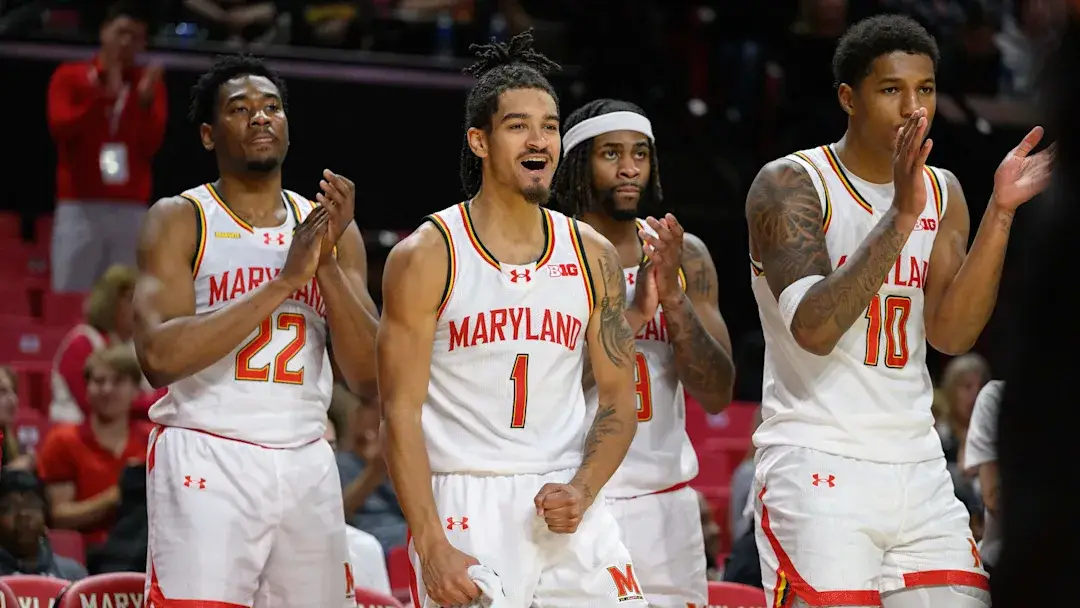 "Sweet 16. Let's Dance": Angel Reese Hypees Up Brother Julian Reese's Maryland Victory Over Colorado State 1 Julian Reese, Derik Queen,, Ja'Kobi Gillespie, Maryland Terrapins, College Basketball