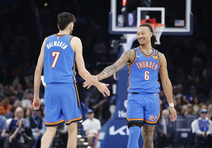 Oklahoma City Thunder's Scheduling Got a Veteran Analyst Riled Up 3 Jaylin Williams, Oklahoma City Thunder, Chet Holmgren