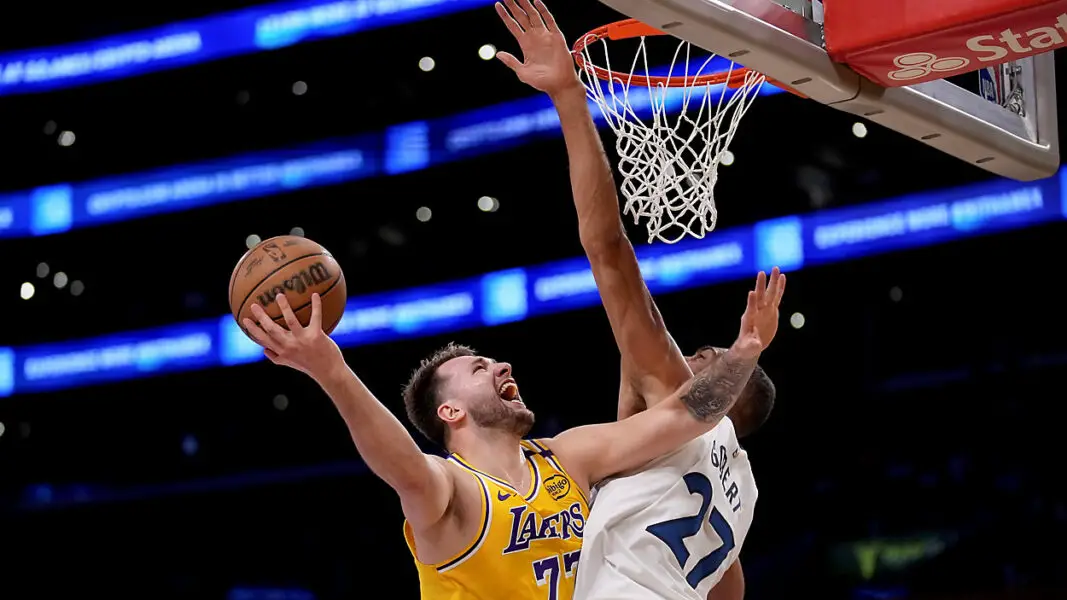 The Lakers Earn Bounce Back Win To Even Series With Minnesota 3 los angeles lakers luka doncic