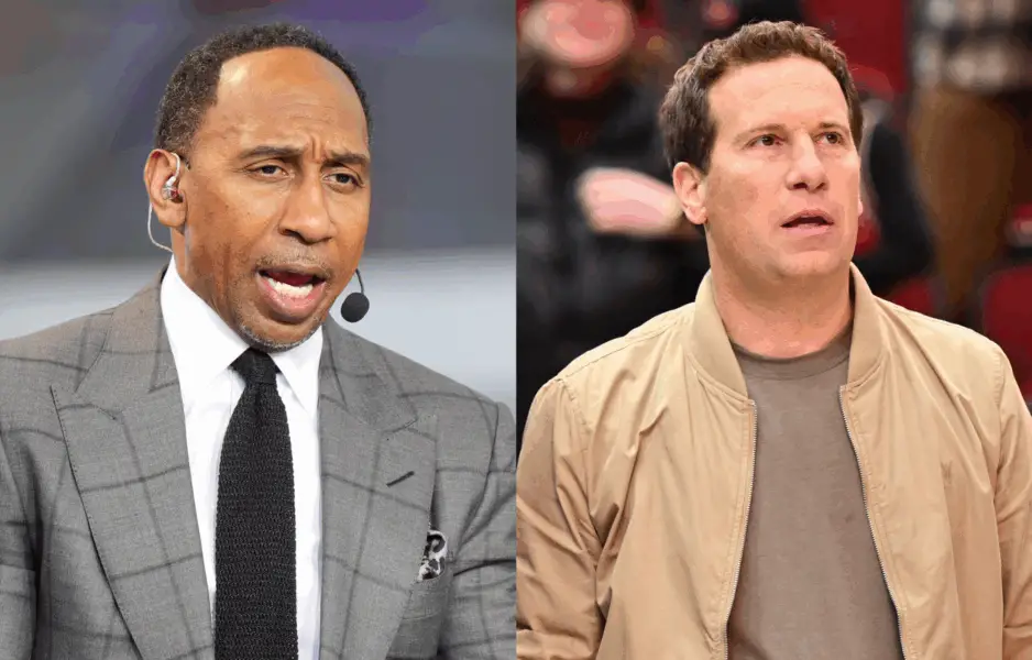ESPN’s Stephen A. Smith (left) and Phoenix Suns owner Mat Ishbia (right). Photo credits: Imagn