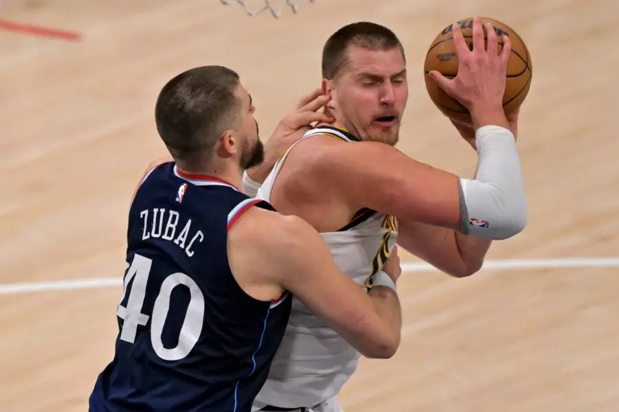 Tyronn Lue, Clippers need new plan as Nikola Jokic eyes control of series 2 Los Angeles Clippers center Ivica Zubac (40) defends Denver Nuggets center Nikola Jokic (15) in the second half of game four of round one of the 2024 NBA Playoffs at Intuit Dome.