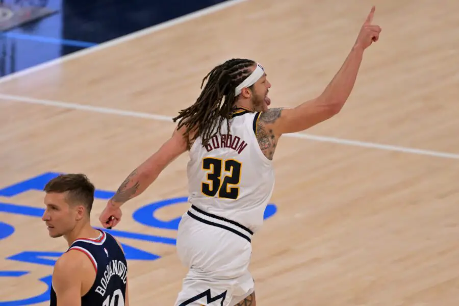 Tyronn Lue, Clippers need new plan as Nikola Jokic eyes control of series 1 Denver Nuggets forward Aaron Gordon (32) celebrates as he runs on the court after scoring the winning shot to defeat the Los Angeles Clippers 101-99 in game four of round one of the 2024 NBA Playoffs at Intuit Dome.
