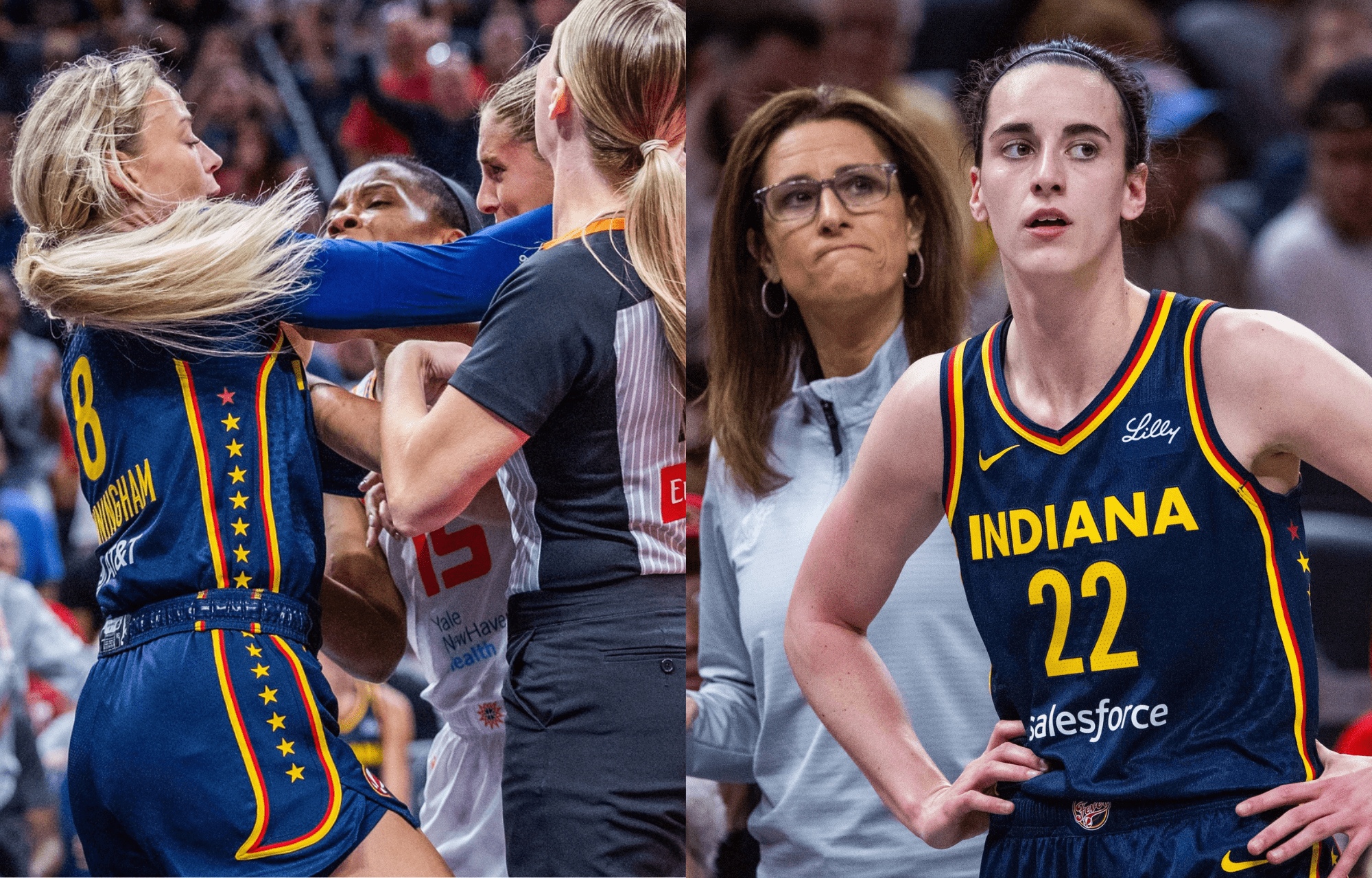 Caitlin Clark, Sophie Cunningham Altercation With Sun Players Reveal Flaw  In WNBA Officiating, Says Analyst