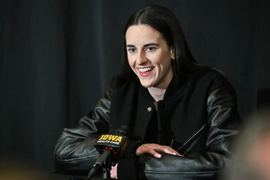 "That's Why" Caitlin Clark Sees Teammate Double Down On Insulting Public Remark 1 Feb 2, 2025; Iowa City, Iowa, USA; Former Iowa Hawkeyes player Caitlin Clark talks with the media before the game against the USC Trojans at Carver-Hawkeye Arena. The Hawkeyes will be retiring the jersey of Clark after the game. Mandatory Credit: Jeffrey Becker-Imagn Images